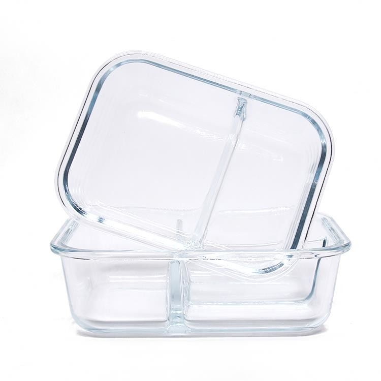 Taça de frutas de vidro Caixa de almoço Salada de frutas Taça de armazenamento de alimentos Forno de microondas