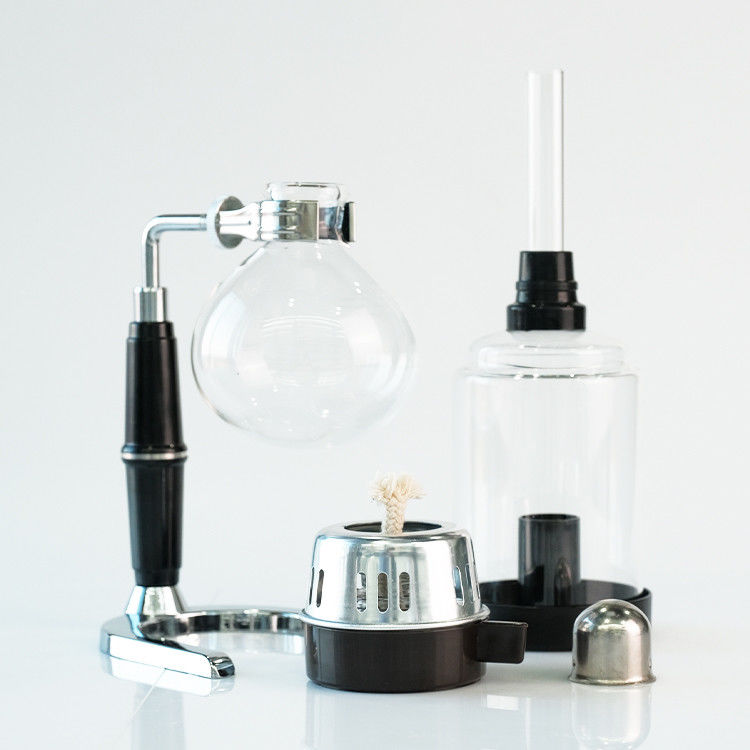 Máquina de café de vidro de borosilicato de design clássico para cozinha 2-5 xícaras de garrafa de café para fabricação profissional de café