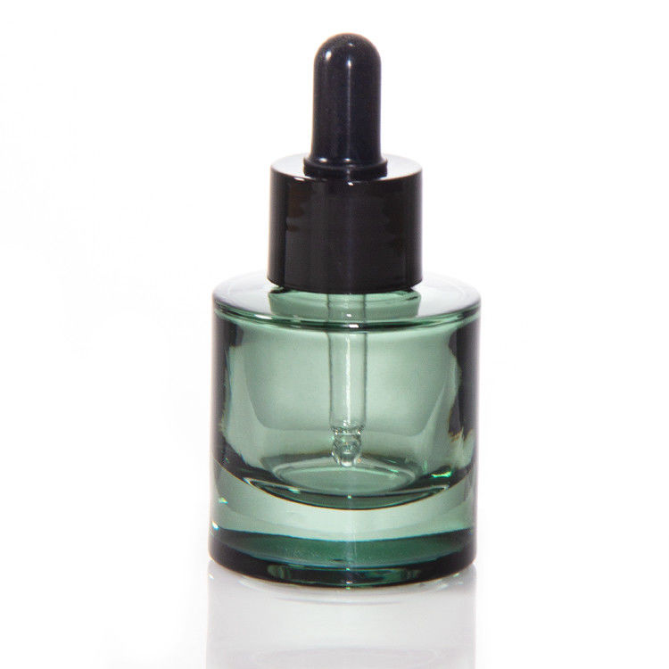 Embalagem para cuidados cosméticos da pele 20 ml 30 ml cilindro óleo essencial para cabelos de âmbar transparente Sero frasco de gotas de vidro