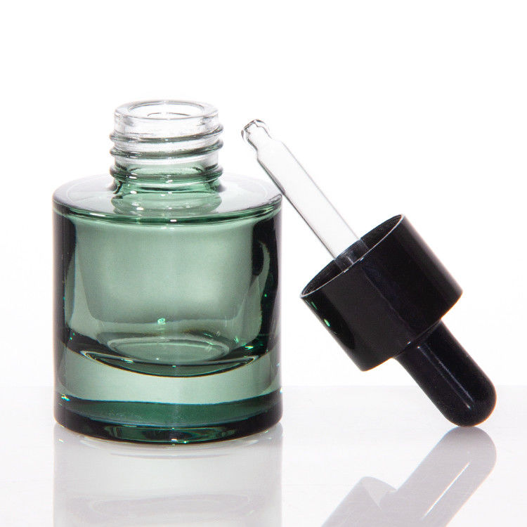 Embalagem para cuidados cosméticos da pele 20 ml 30 ml cilindro óleo essencial para cabelos de âmbar transparente Sero frasco de gotas de vidro