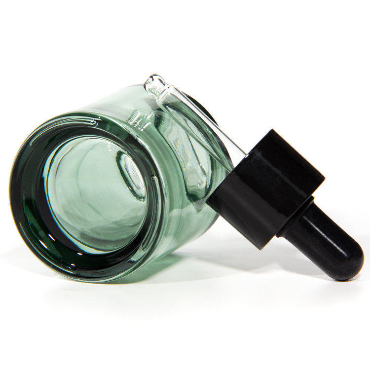 Embalagem para cuidados cosméticos da pele 20 ml 30 ml cilindro óleo essencial para cabelos de âmbar transparente Sero frasco de gotas de vidro