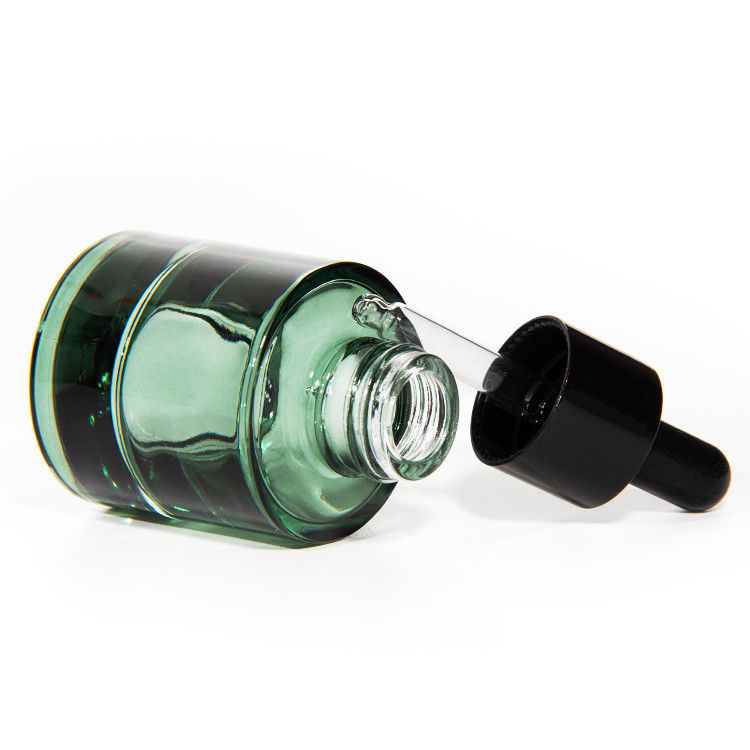 Embalagem para cuidados cosméticos da pele 20 ml 30 ml cilindro óleo essencial para cabelos de âmbar transparente Sero frasco de gotas de vidro