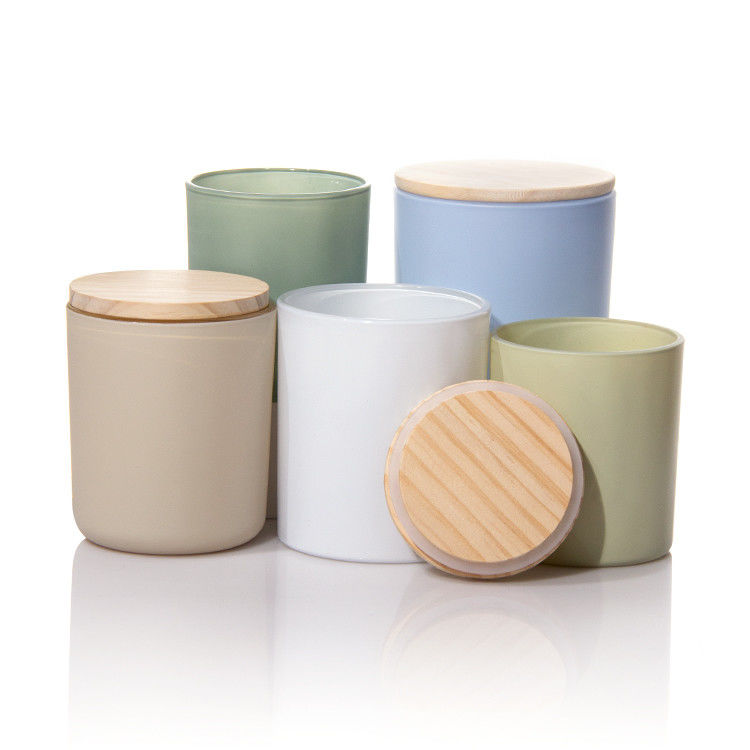 Candeeiros de cores múltiplas, cerâmicas, porta-vidros de velas com tampa de cortiça