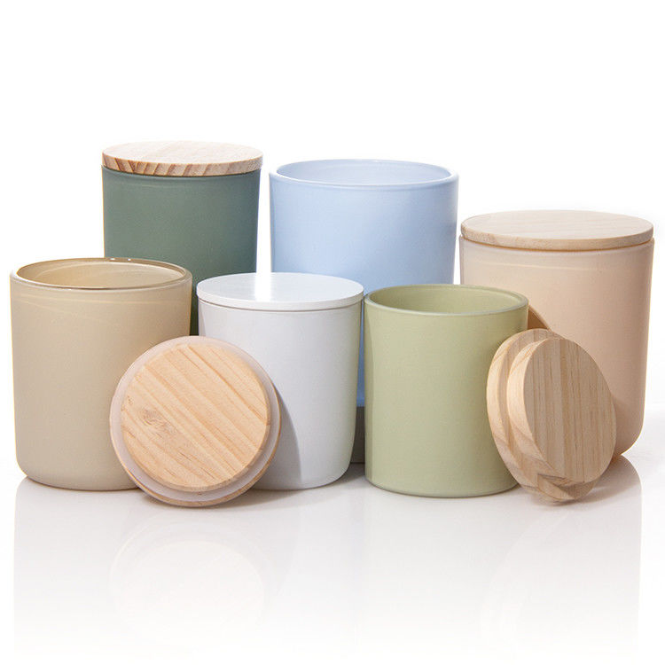 Candeeiros de cores múltiplas, cerâmicas, porta-vidros de velas com tampa de cortiça
