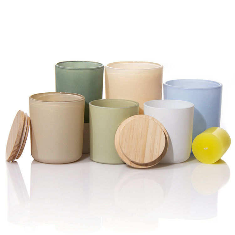 Candeeiros de cores múltiplas, cerâmicas, porta-vidros de velas com tampa de cortiça