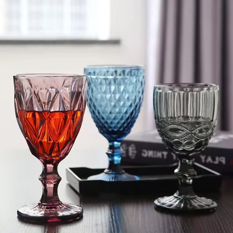 Vintage vidro com costelas Highball Glassware 8oz Collins Glass