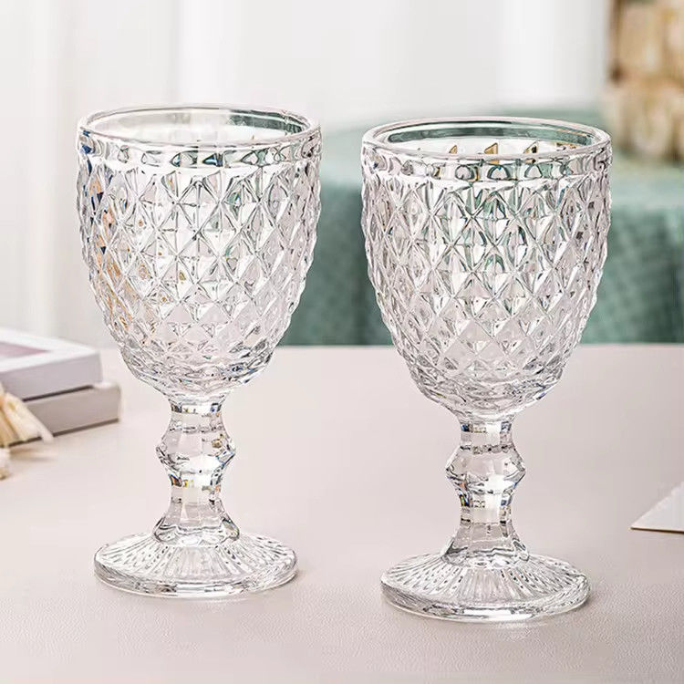 Vintage vidro com costelas Highball Glassware 8oz Collins Glass