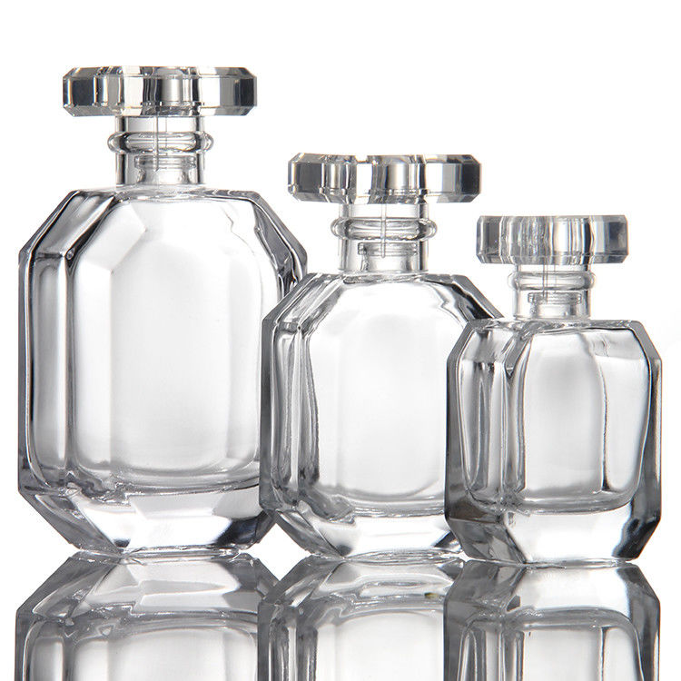 Garrafas para venda a retalho Garrafas de vidro transparentes de perfume Garrafas de cosméticos portáteis de embalagem