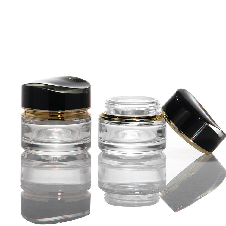 Luxo 100ml 120ml 200ml garrafas de loção de vidro cosméticos perfume óleo creme loção parede espessa transparente