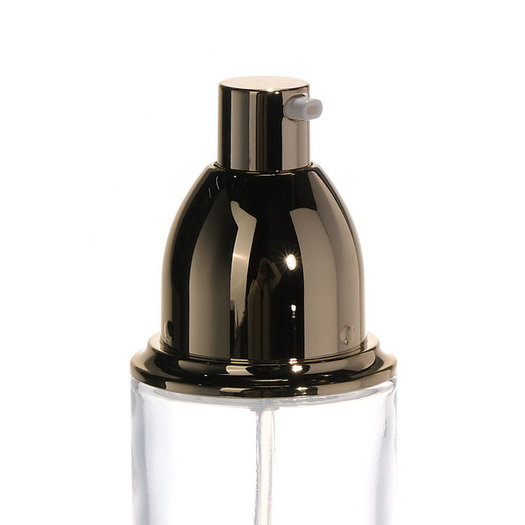 Luxo 100ml 120ml 200ml garrafas de loção de vidro cosméticos perfume óleo creme loção parede espessa transparente