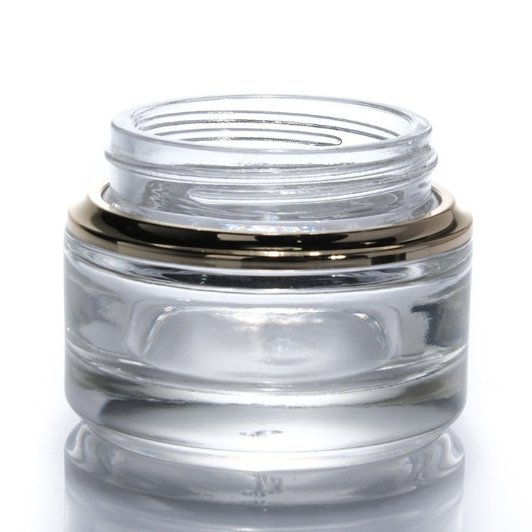 Luxo 100ml 120ml 200ml garrafas de loção de vidro cosméticos perfume óleo creme loção parede espessa transparente
