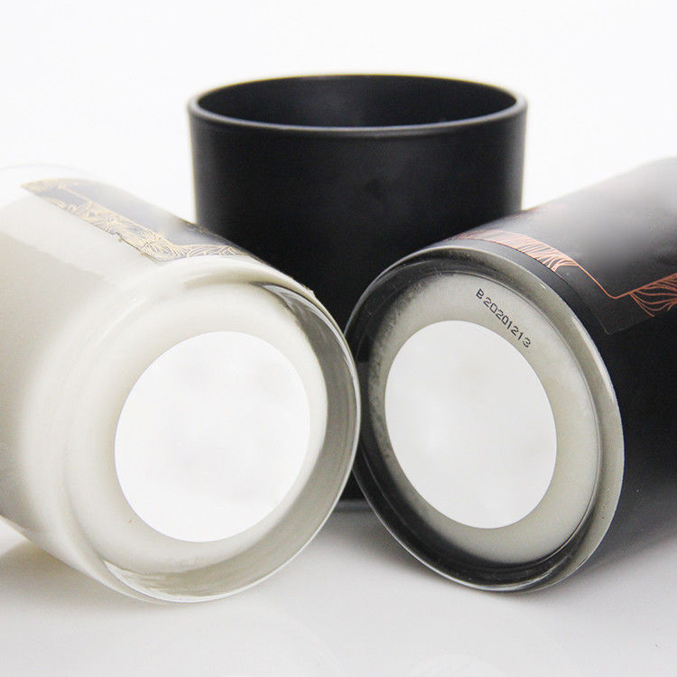 Preço da fábrica Verde Preto Ambar Luxuoso Velas Jar Velas Jar de vidro com caixa