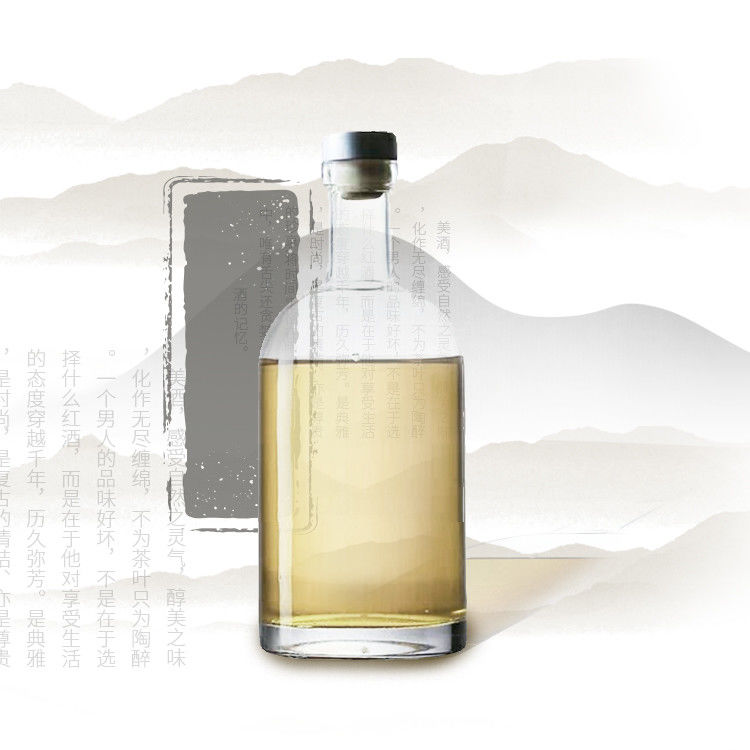 Garrafas de vodka de base pesada preparadas para garrafas claras de licor de vidro de Bordeaux de 750 ml