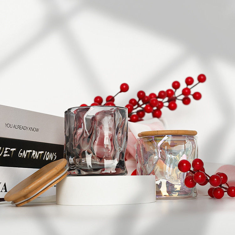 Decoração de casamento de alta qualidade recipiente de vidro porta-velas Borosilicato vela de vidro