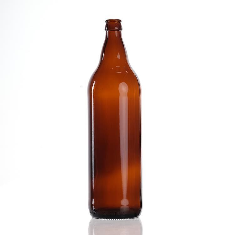 Garrafa de vidro de cerveja de âmbar verde de alta qualidade