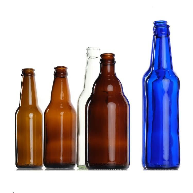 Garrafa de vidro de cerveja de âmbar verde de alta qualidade