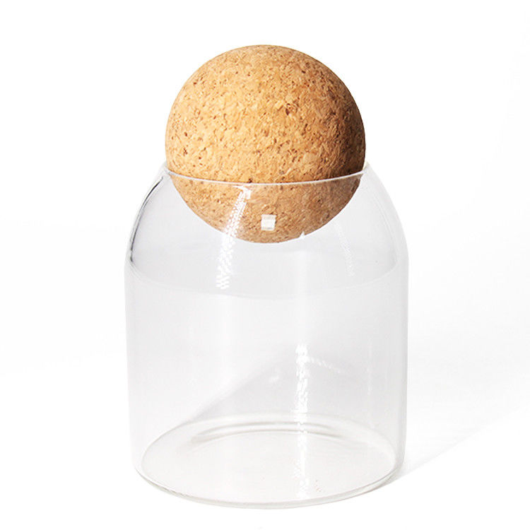 Jarrões de especiarias de vidro de bambu transparente Containers Set Jarrões de vidro de armazenamento de alimentos para cozinha