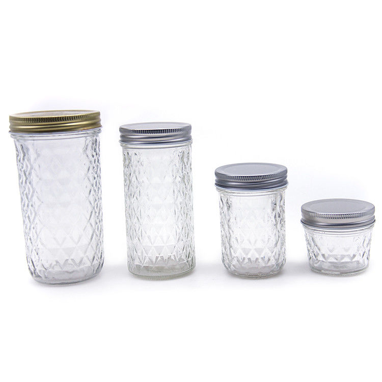 Novo design transparente forma redonda de vidro de gel de picles Jar Jar de vidro para armazenamento