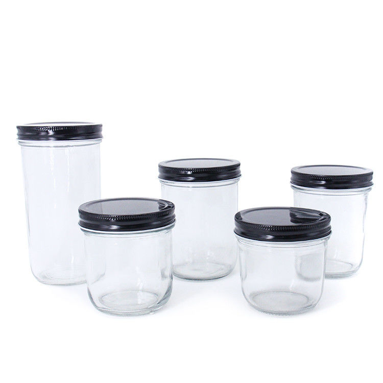 Novo design transparente forma redonda de vidro de gel de picles Jar Jar de vidro para armazenamento