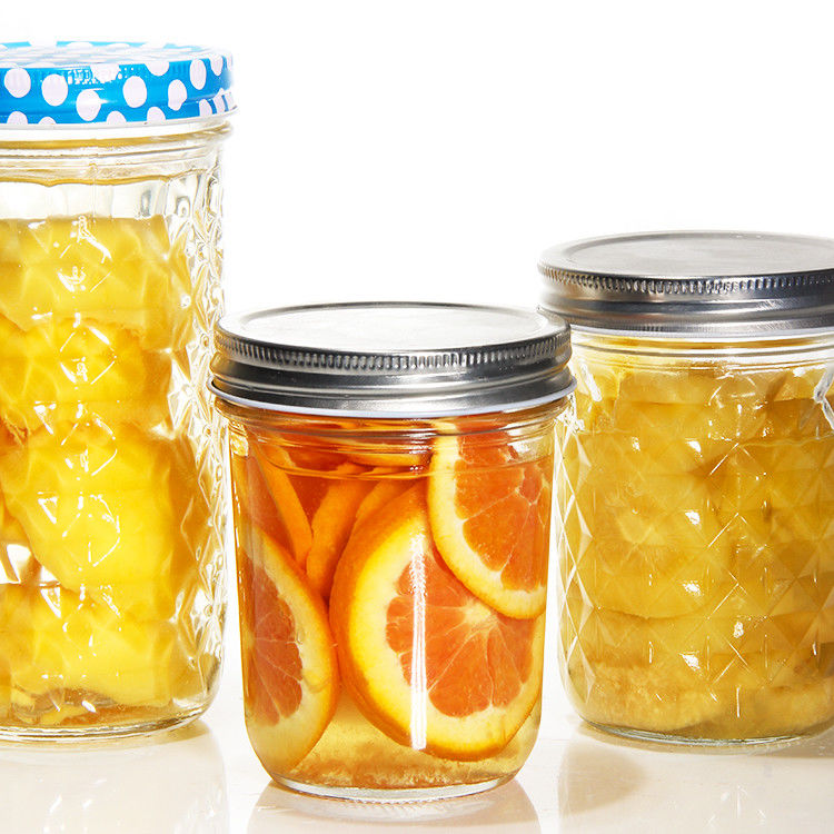 Novo design transparente forma redonda de vidro de gel de picles Jar Jar de vidro para armazenamento