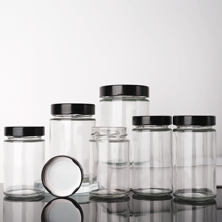 Jarro de armazenamento de vidro selado Garrafa de vidro transparente de cozinha adequada para decapagem de alimentos