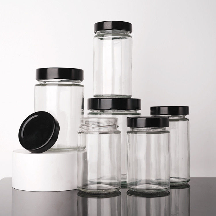 Jarro de armazenamento de vidro selado Garrafa de vidro transparente de cozinha adequada para decapagem de alimentos