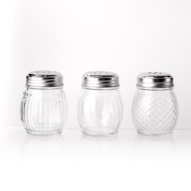Logotipo personalizável Vários estilos 40Z 8OZ frascos de vidro de especiarias com tampas de shaker tampa para especiarias