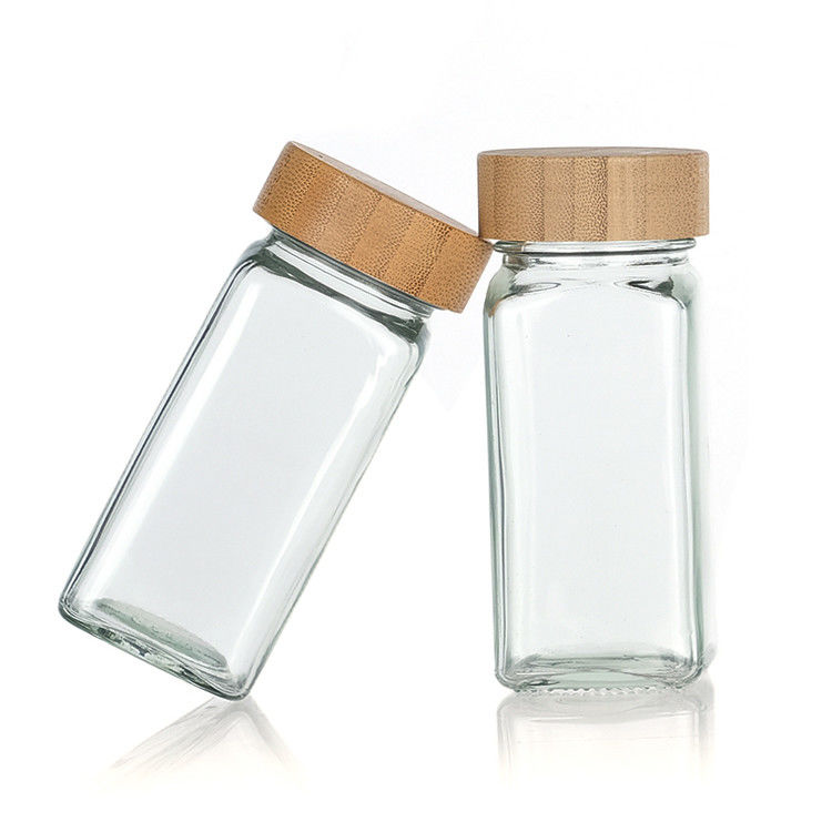 120 ml 90 ml frascos de vidro de especiarias com shaker verter tampa quadrada 4 oz frasco de especiarias para cozinha