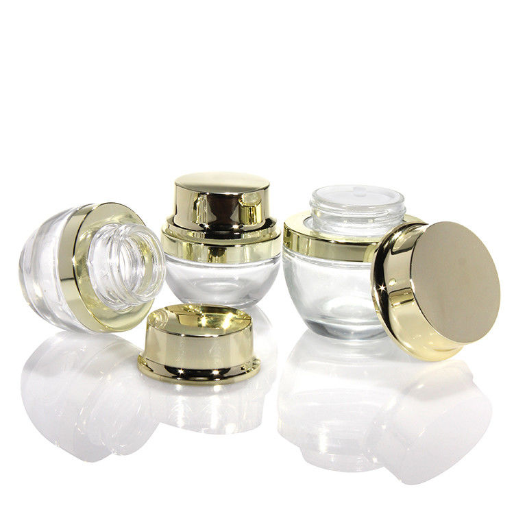 Frascos de vidro de creme por grosso 5Ml 10Ml 15Ml 20Ml 30Ml 50Ml Cosméticos Frascos de vidro de creme para cabelo com tampa