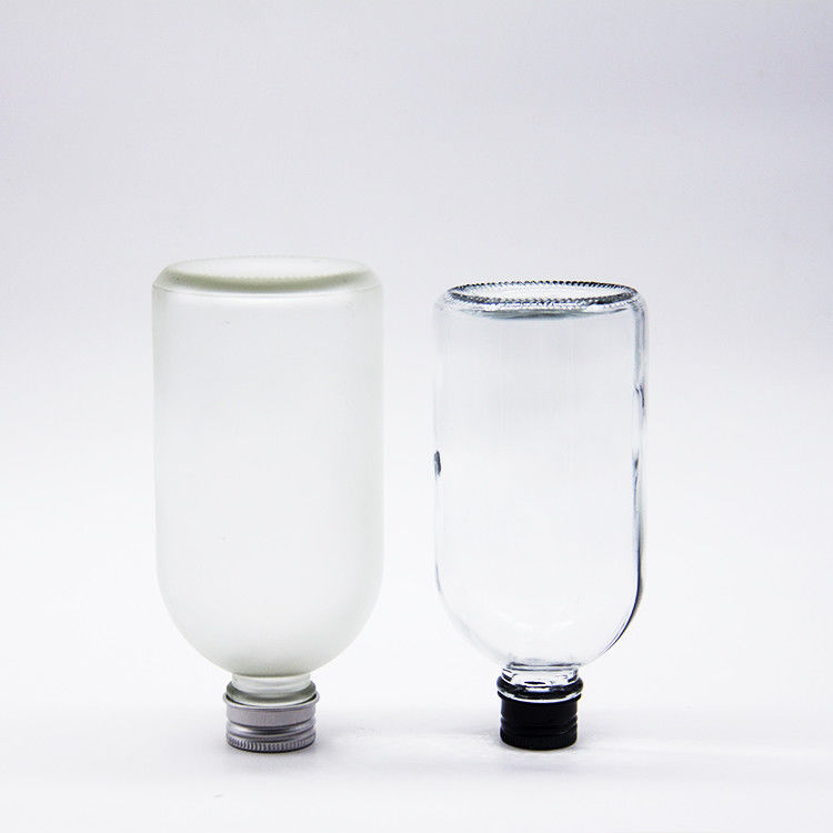 Embalagem de vidro 200ml Flat Glass Cold Brew Flasks de sumo de café com tampa de alumínio