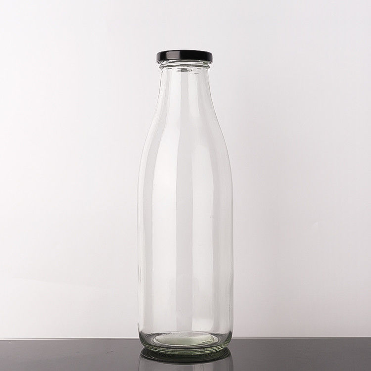 Amostra grátis 100Ml 200Ml 350Ml Pasteurization Cold Brew Tea Milk Glass Bottles With Metal Lid