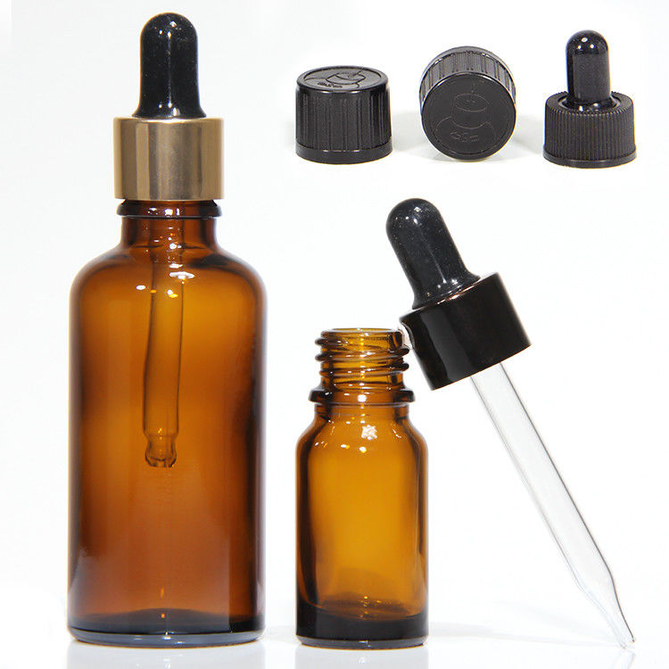 Luxo 1 oz 2 oz 20ml 30ml 50ml Cosmético Vazio Flat Shoulder Serum Óleo Essencial Garrafa de Vidro