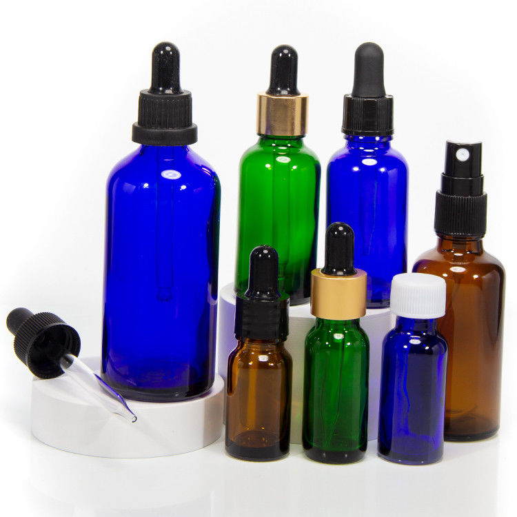 Luxo 1 oz 2 oz 20ml 30ml 50ml Cosmético Vazio Flat Shoulder Serum Óleo Essencial Garrafa de Vidro