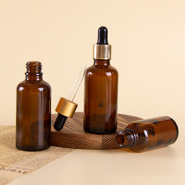 Óleo essencial 15 ml 30 ml 60 ml Vidro UV vazio revestido de ouro