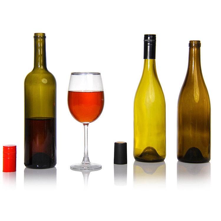 Etiqueta personalizada 500 ml 750 ml congelado claro preto redondo garrafas de vinho para casamento