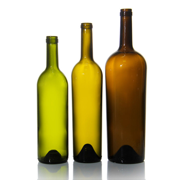 Etiqueta personalizada 500 ml 750 ml congelado claro preto redondo garrafas de vinho para casamento