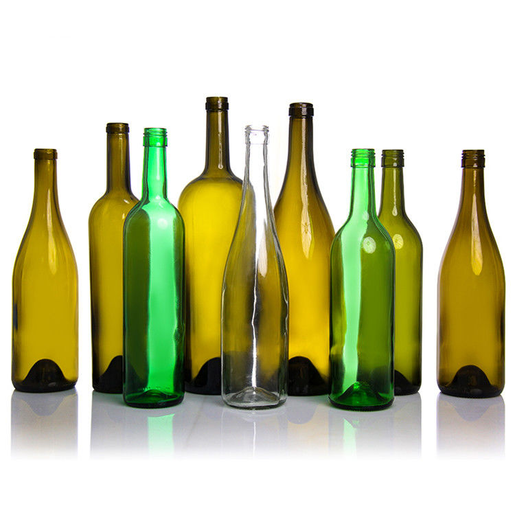 Etiqueta personalizada 500 ml 750 ml congelado claro preto redondo garrafas de vinho para casamento