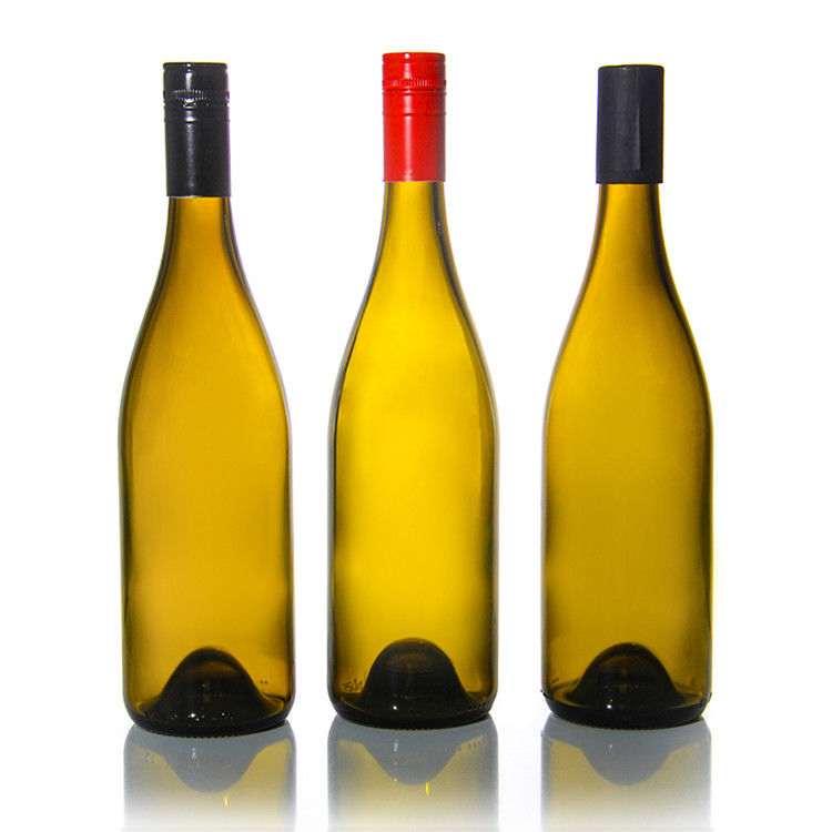 Etiqueta personalizada 500 ml 750 ml congelado claro preto redondo garrafas de vinho para casamento