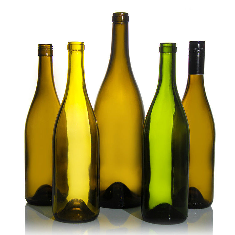 Fabricantes de luxo Champagne 375ml 750ml garrafa de vinho tinto verde escuro garrafas de vidro vazias com tampa
