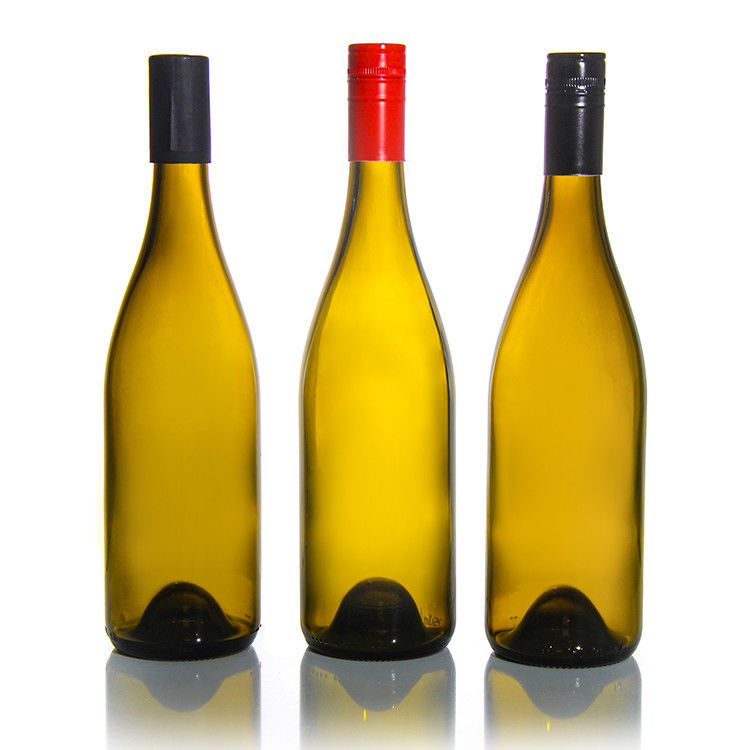 Fabricantes de luxo Champagne 375ml 750ml garrafa de vinho tinto verde escuro garrafas de vidro vazias com tampa