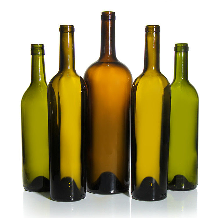 Fabricantes de luxo Champagne 375ml 750ml garrafa de vinho tinto verde escuro garrafas de vidro vazias com tampa