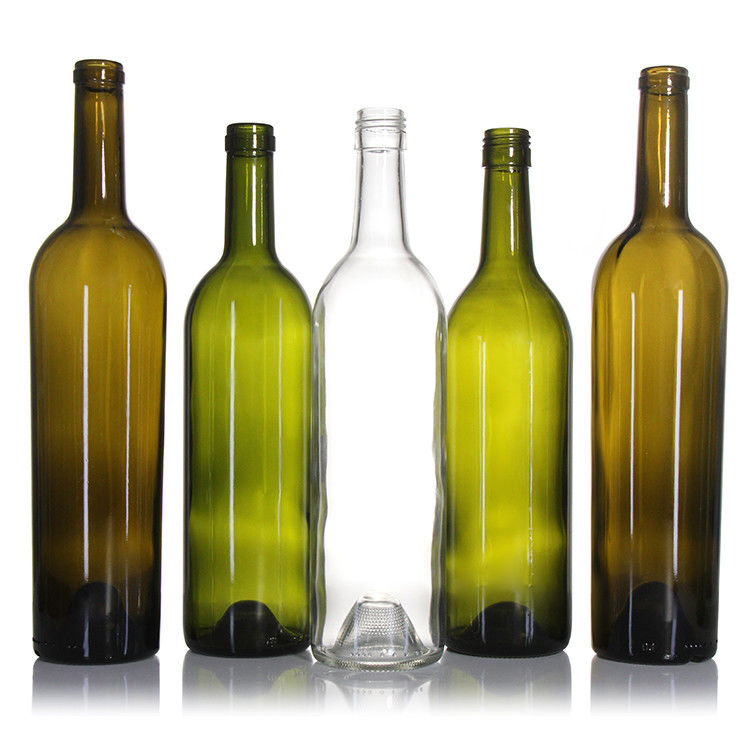 Fabricantes de luxo Champagne 375ml 750ml garrafa de vinho tinto verde escuro garrafas de vidro vazias com tampa