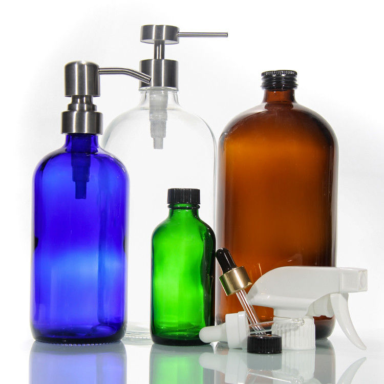 30 ml 50 ml 60 ml 80 ml 100 ml Loção Sero Vidro congelado Fota de óleo corporal com bomba para cuidados com a pele
