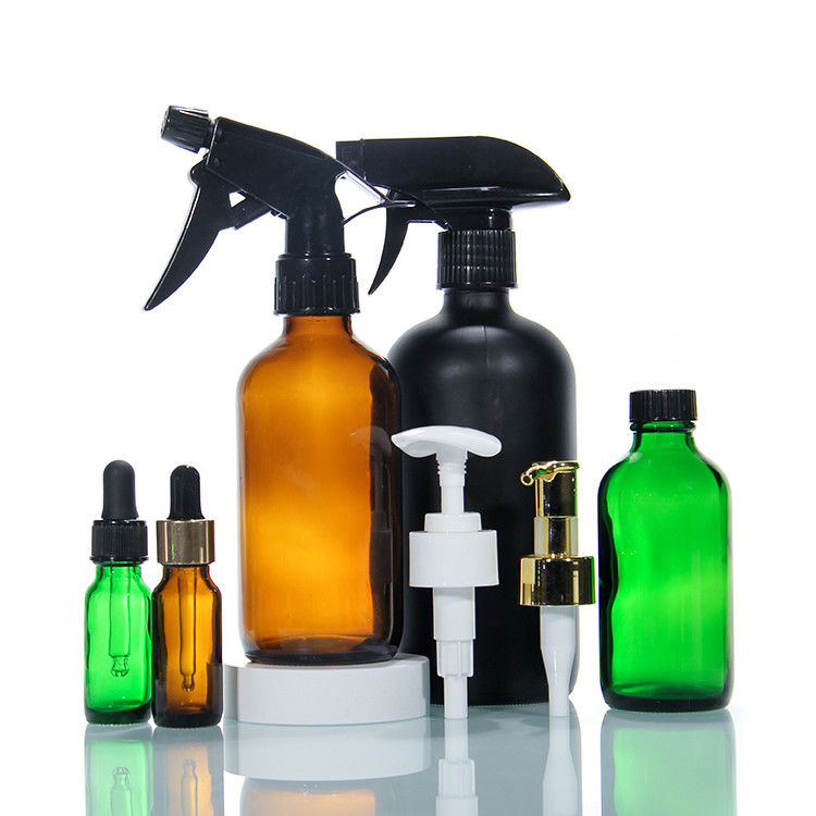 Botalha de vidro de luxo de cor vazia Botalha de vidro com loção de bomba Botalhas de vidro cosméticos