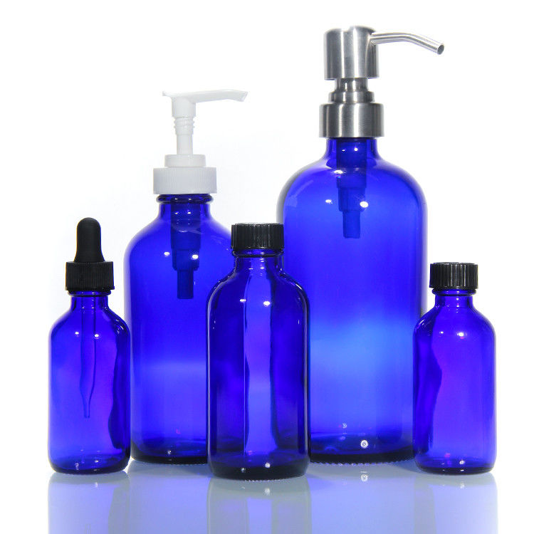 Botalha de vidro de luxo de cor vazia Botalha de vidro com loção de bomba Botalhas de vidro cosméticos
