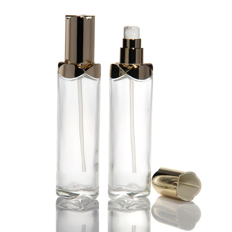 Creme Facial Cosmético Garrafa de vidro Garrafa de óleo essencial 100ml 150ml com bomba de loção para embalagem Cosméticos