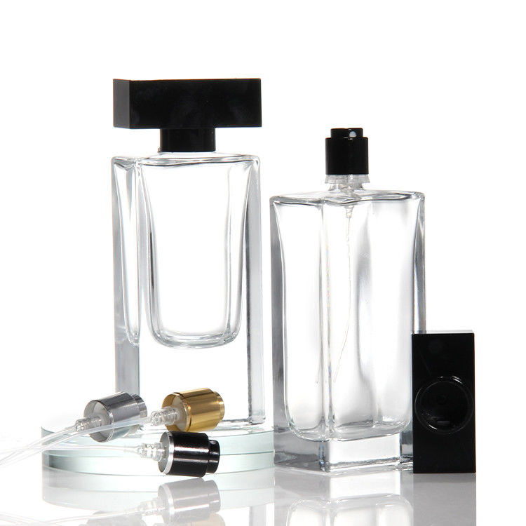 Garrafa de 30 ml 50 ml 75 ml 100 ml Vazio Luxúria Flat Square Spray Frutas Perfumadas
