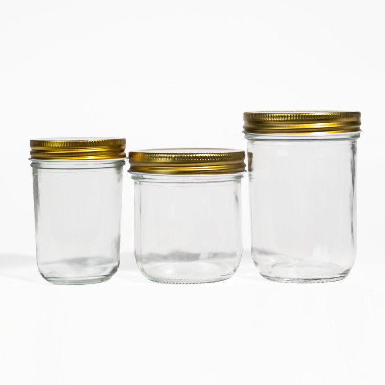 Custom 380ml 470ml 750ml 1000ml 16oz 24oz 32oz Larga Boca de Vidro Mason boca com tampa em grande