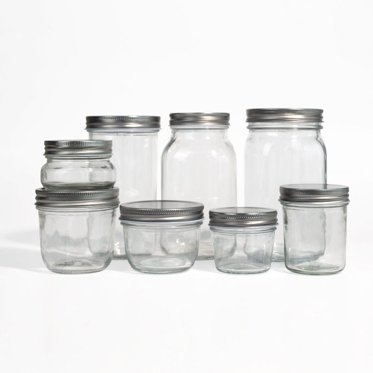 Custom 380ml 470ml 750ml 1000ml 16oz 24oz 32oz Larga Boca de Vidro Mason boca com tampa em grande